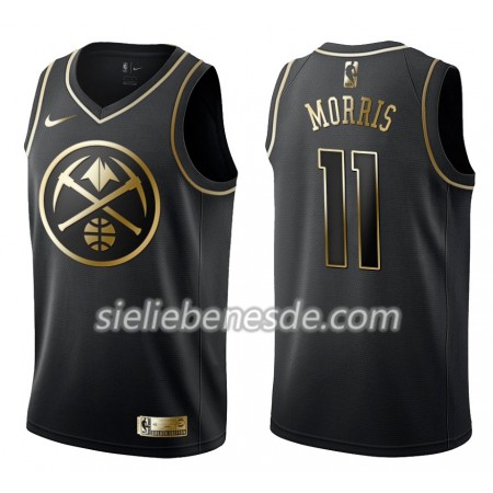 Herren NBA Denver Nuggets Trikot Monte Morris 11 Nike Schwarz Golden Edition Swingman